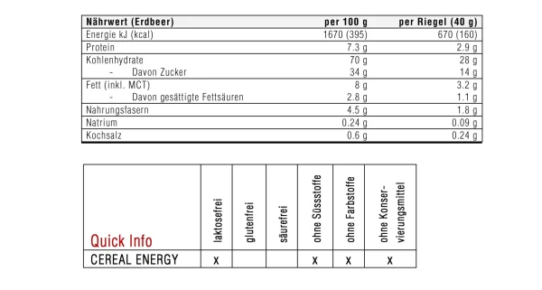 Sponser Cereal Energy Strawberry Riegel günstig online kaufen 3