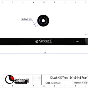 sale online shop Carbon Ti X-Lock X-E-Thru 12×142 M12x1.5 Black Steckachse 9