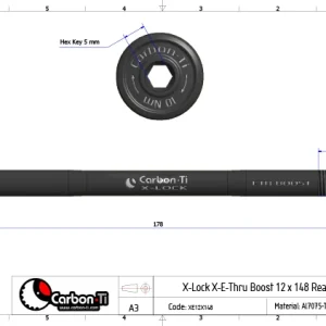 deutschland stores Carbon Ti X-Lock X-E-Thru Boost 12×148 M12x1.5 Red Steckachse 7