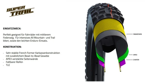 Schwalbe Hans Dampf Addix Soft Super Trail SnakeSkin Tubeless Easy E-25 Bronze Skin 29×2.60 Reifen outlet shop online 6