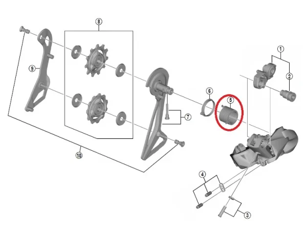 Die Beliebtesten Shimano XTR RD-M9050/Ultegra RD-R8050/Dura Ace RD-R9150/GRX RD-RX817/RD-RX815 Schaltwerk Spannfeder 1