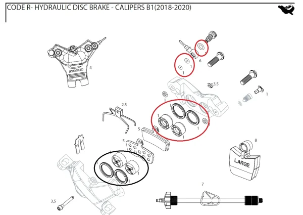 Antibakterielle Deodorant Sram Caliper Hardware Kit Bremssattel Für Die Code R/RSC 1