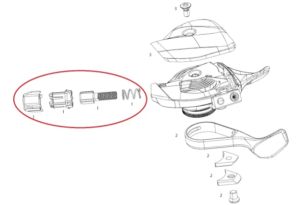 outlet kaufen Sram XX1 Eagle/X01 Eagle Trigger Barrel Adjuster Kit Black 3