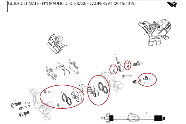 billig shop online Sram Caliper Hardware Kit Bremssattel Für Die Guide Ultimate 1