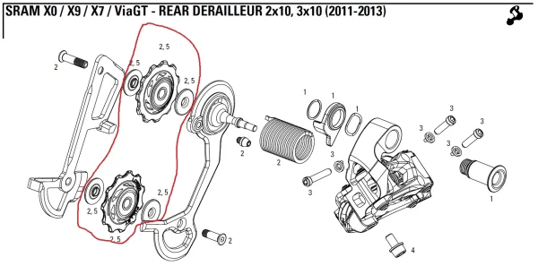 Sram X.0 Blackbox Ceramic Schaltwerkrädchen – Set Großhandels Preis 4