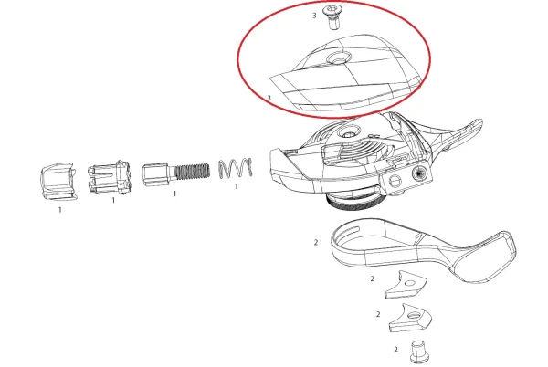 Sram XX1 Eagle Trigger Cover Kit Right Gold Bestellung 1