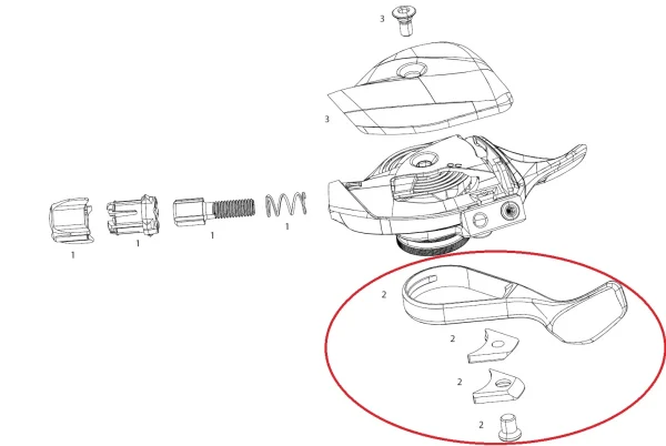 outlet günstig Sram XX1 Eagle Trigger Pull Lever Kit Right 1