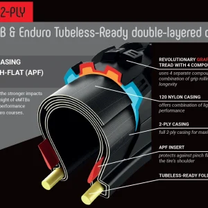 Biegen Vittoria Martello TL Ready, 4C, Graphene 2.0, 120 TPI, Black 27.5×2.6 Reifen 9